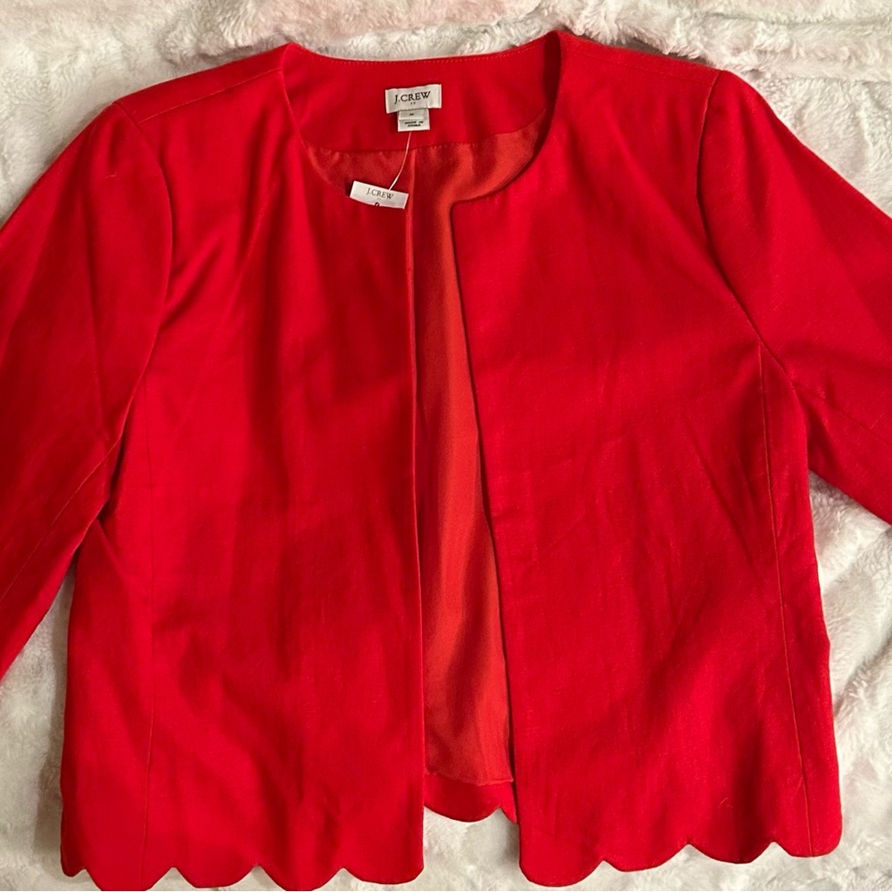 J Crew Jacket/Blazer, M, red